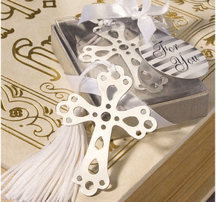 创意生日礼物 特价 礼盒装 金属十字架书签 主内福音礼品