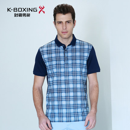 劲霸男士纯棉POLO衫 夏季新品商务休闲尖领短袖T恤|FTBY2374
