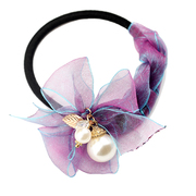 Xin Mei Korean silk organza flower hair tie rope string band and South Korea provided accessories hair accessories flower hair clips