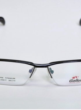 Gallus捷罗斯眼镜架纯钛近视眼镜框大脸GLS861T 56-14-140