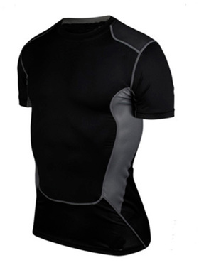 训练带袖篮球运动紧身衣男短袖pro短袖篮球防护足球健身衣速干t恤