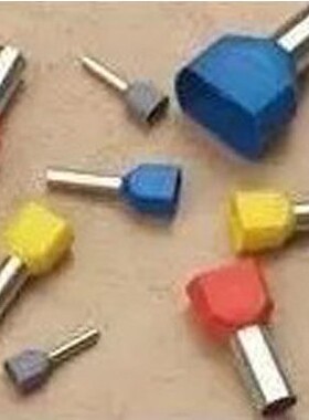 双管形预绝缘端子 管型冷压端子 TE4012 1000只 紫铜