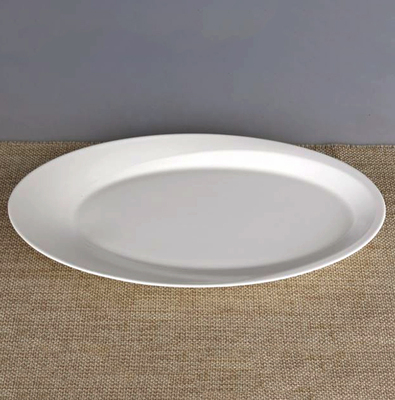 纯白骨瓷西式椭圆盘底价