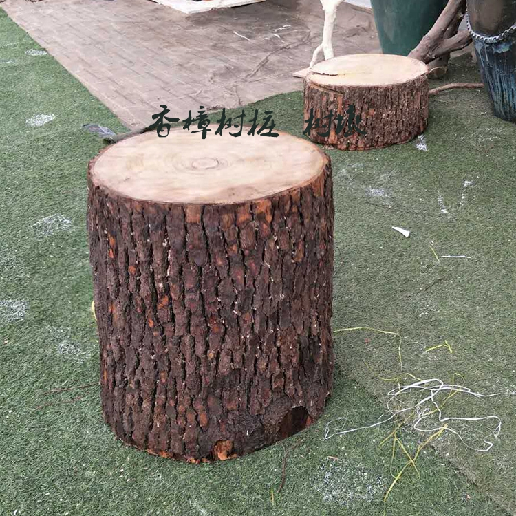 直销园艺实木原木木桩道具摆件围栏护栏装饰木柱树墩庭院栅栏篱笆
