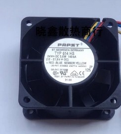 德国EBMPAPST TYP614HS 24V 3.5W 6025 6CM 三线 散热风扇