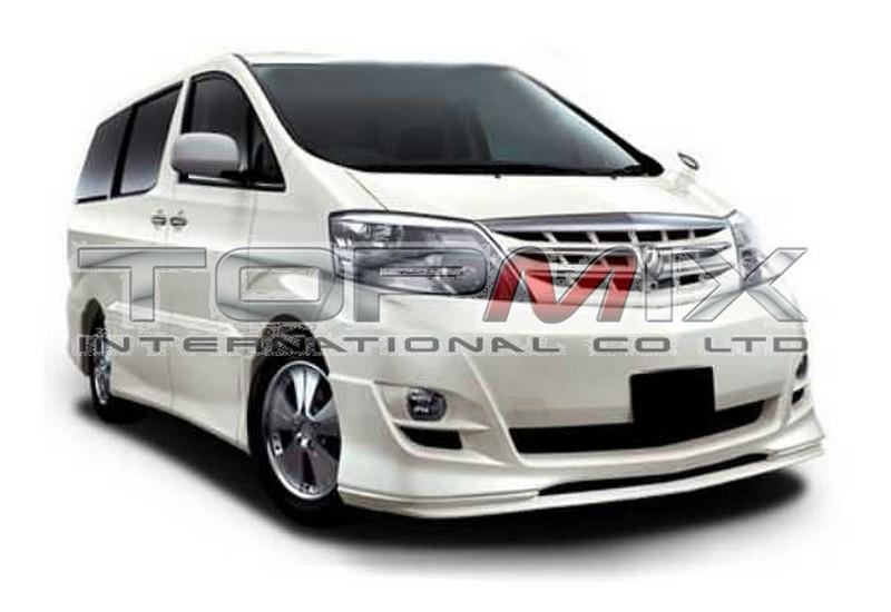 埃尔法10系尾期改装头唇alphard mnh10 ms版 front spoiler lip