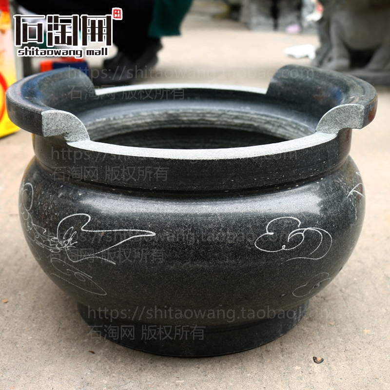 家用石头大型青石印度红香炉祠堂地香炉圆形香炉品香炉,家居饰品,石雕,淘宝优惠券,粉丝福利购,淘宝优惠卷