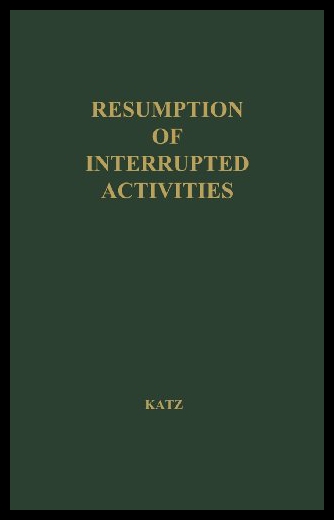 【预售】Some Factors Affecting Resumption of Interrupted