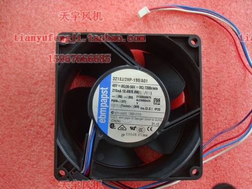 全新德国ebmpapst 3218J/2HP-199/A01 9cm 48V 10.4W 散热风扇1
