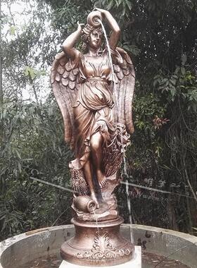欧式风大型天使摆件别墅水景雕塑
