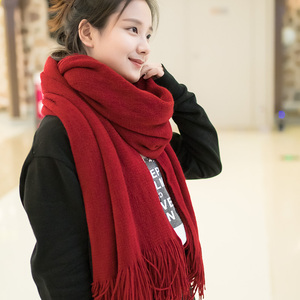 加厚纯色针织围脖