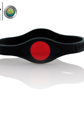 powerbalance霸能纯色黑色手环