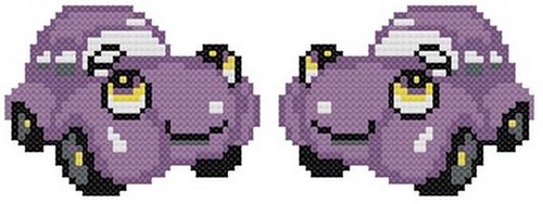 钥匙扣手机链双面绣十字绣挂件紫色小车