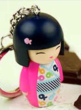 韩国代购kimmi junior日本和服娃娃Kimmidoll钥匙圈钥匙扣/包挂件