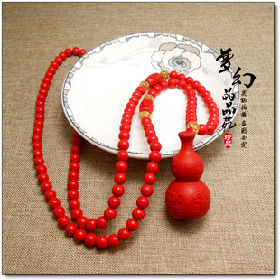 包邮台湾朱砂辰砂大悲咒葫芦吊坠 挂坠 挂件情侣毛衣链