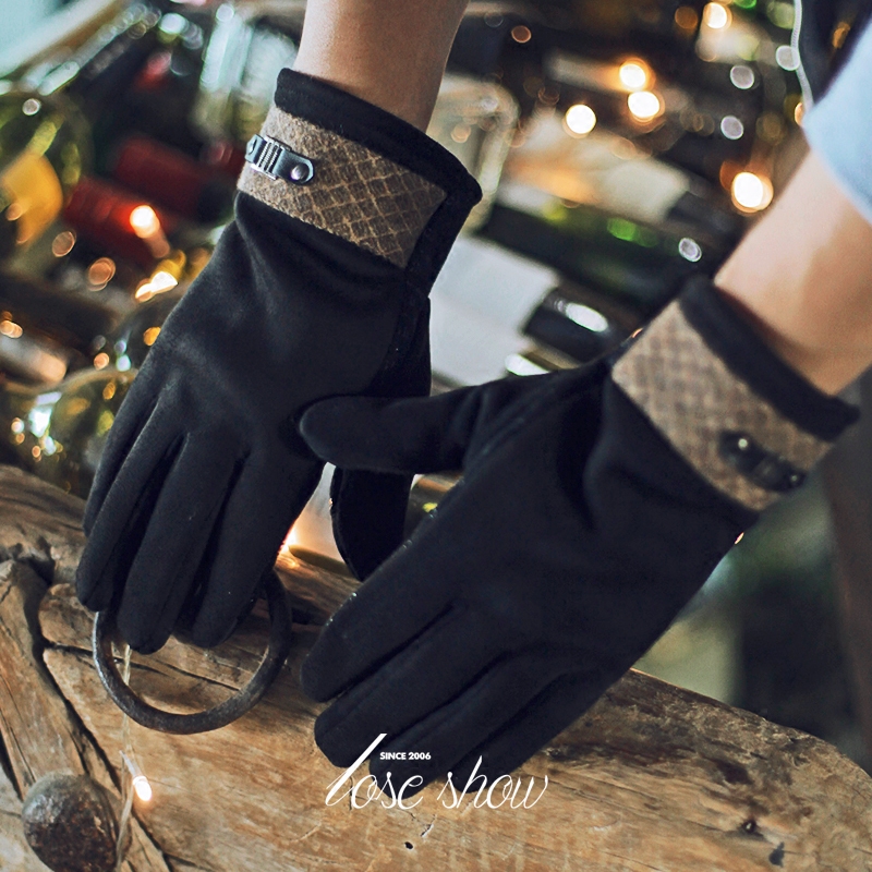 Gants pour homme en velours - Ref 2782585 Image 1