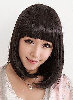 高温丝 黑色 bob 假发