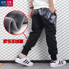 Big boy 12-15 tuổi bộ đồ lót dày ấm áp cộng với phân bón để tăng trẻ em và quần áo nhung mùa thu 8 sịp bé trai đẹp
