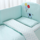 意诺唯光触媒儿童宝宝婴儿床围套装 儿童床上用品儿童床品7件套