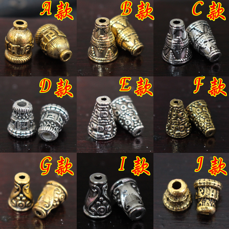 新品佛珠配件 DIY饰品配件 三通塔头藏银饰品 佛塔 藏银葫芦头