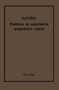 【预订】Praktikum Der Quantitativen Anorgani...