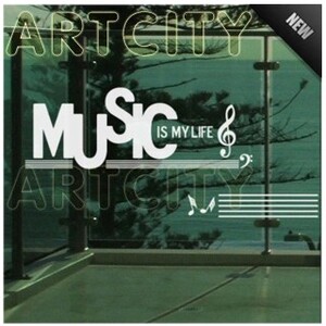 MUSIC 音乐音符墙贴纸 KTV音乐店铺教室舞蹈室玻璃墙壁装饰墙贴画