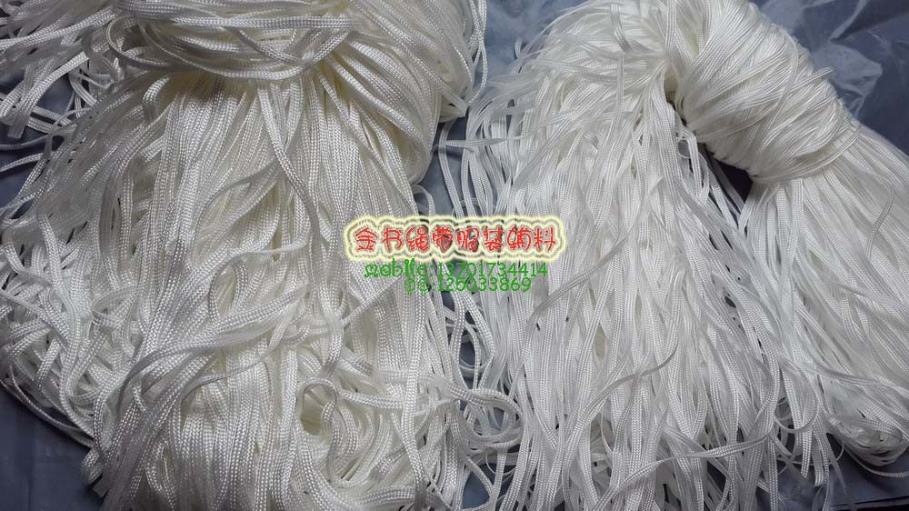 3/5毫米宽尼龙绳单层扁绳带子撑带光滑平纹扁聚酯纤维尼龙黑色束