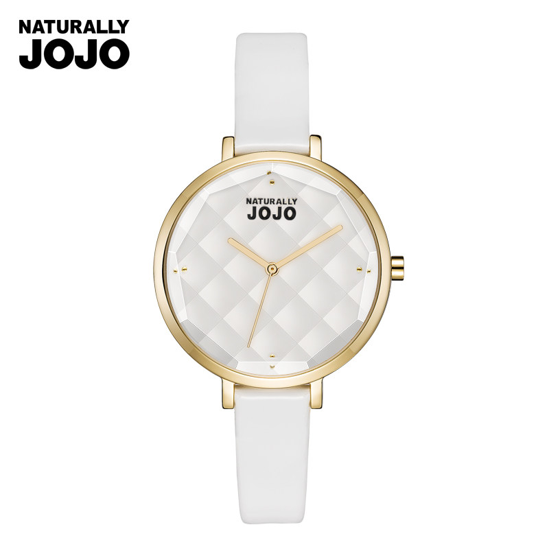 JOJO真皮手表女简约时尚潮流皮带女士手表休闲防水腕表石英手表