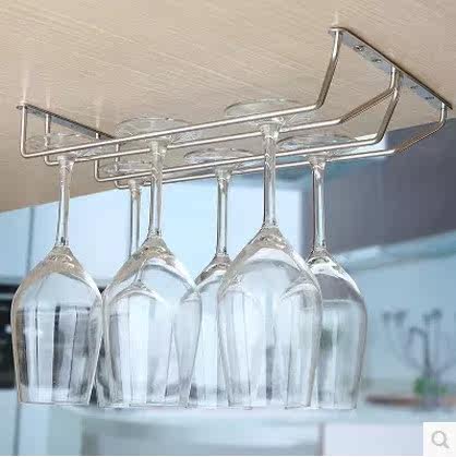 酒吧酒杯挂架 不锈钢红酒杯架 香槟杯子架 加粗杯子挂架