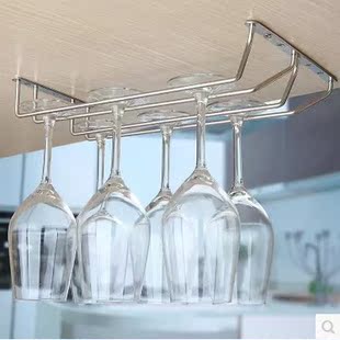 酒吧酒杯挂架 不锈钢红酒杯架 香槟杯子架 加粗杯子挂架