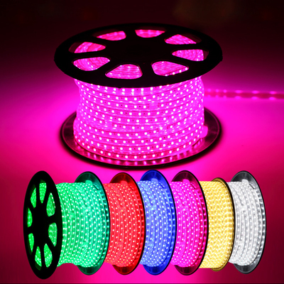 LED灯带超亮2835双排3014 客厅吊顶防水彩色光带 红绿粉紫色七彩