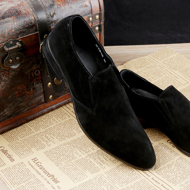 新款真皮男鞋 英伦尖头男式磨沙皮正装皮鞋 透气潮流牛皮男皮鞋单,流行男鞋,正装皮鞋,淘宝优惠券,粉丝福利购,淘宝优惠卷