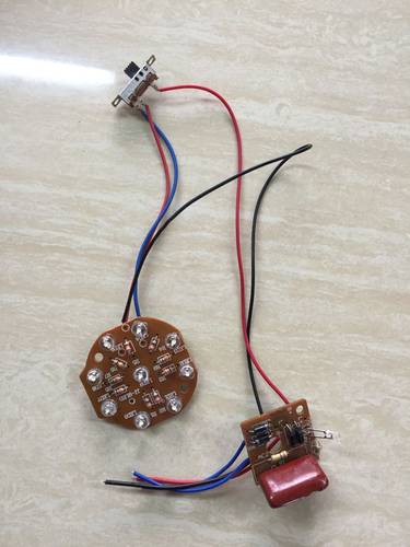 LED手电筒灯板电源板9粒草帽灯板