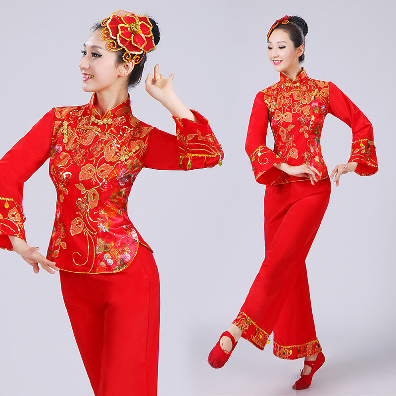 秧歌服演出服中老年扇子舞蹈服装广场舞套装2022新款年成人女表演|msdalam kategori Butik wanita / wanita, pakaian/pakaian kebangsaan/peringkat pakaian, pakaian kebangsaan/pakaian - dari Buy2taobao.com untuk memberikan perkhidmatan ejen Taobao profesional membeli