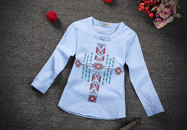 Chemise fille à manche longue - Ref 2087335 Image 1