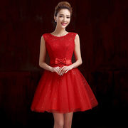 Toast clothing 2015 new style wedding dresses bride fashion short spring/summer shoulder red party evening dress