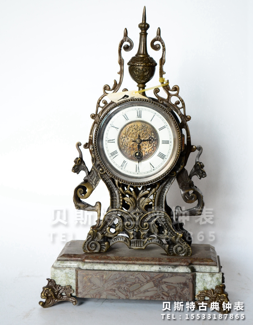 理石铜铸钟|仿古机械座钟|古典西洋钟|老式古董钟|上弦苏钟落地钟