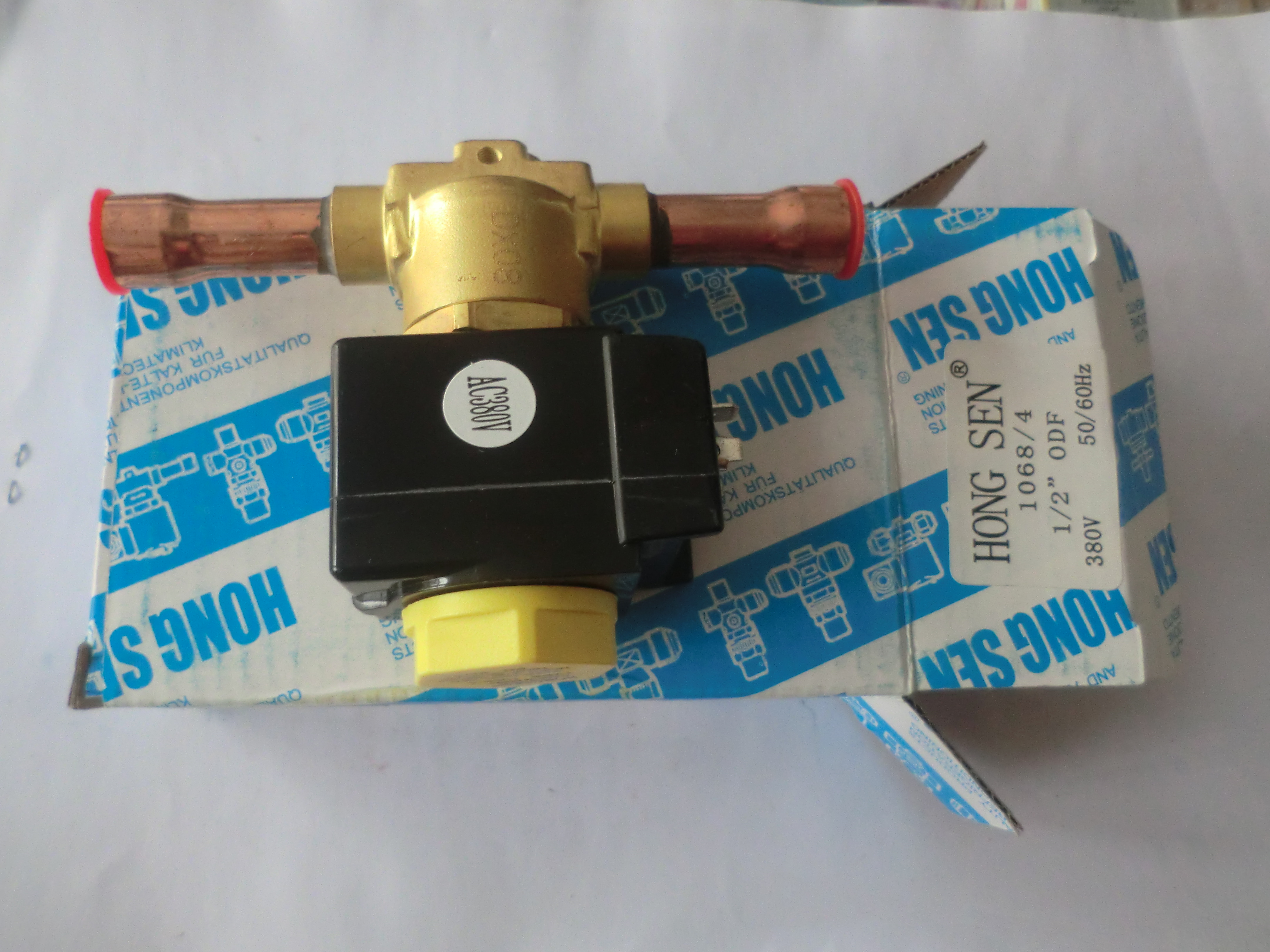 鸿森HONG SEN电磁阀1070-5/16mm5/8螺口5分冷库制冷电磁阀