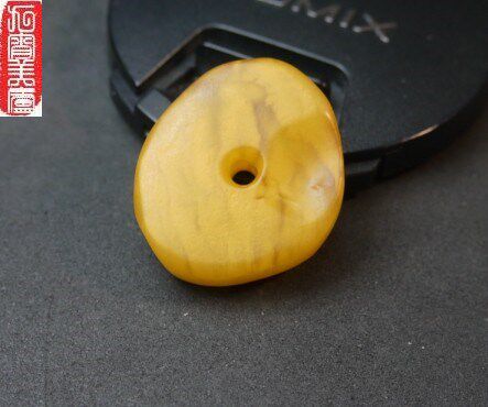 天然琥珀西藏古董磨沙面老蜜蜡算盘珠饼珠散珠特配件无烤色