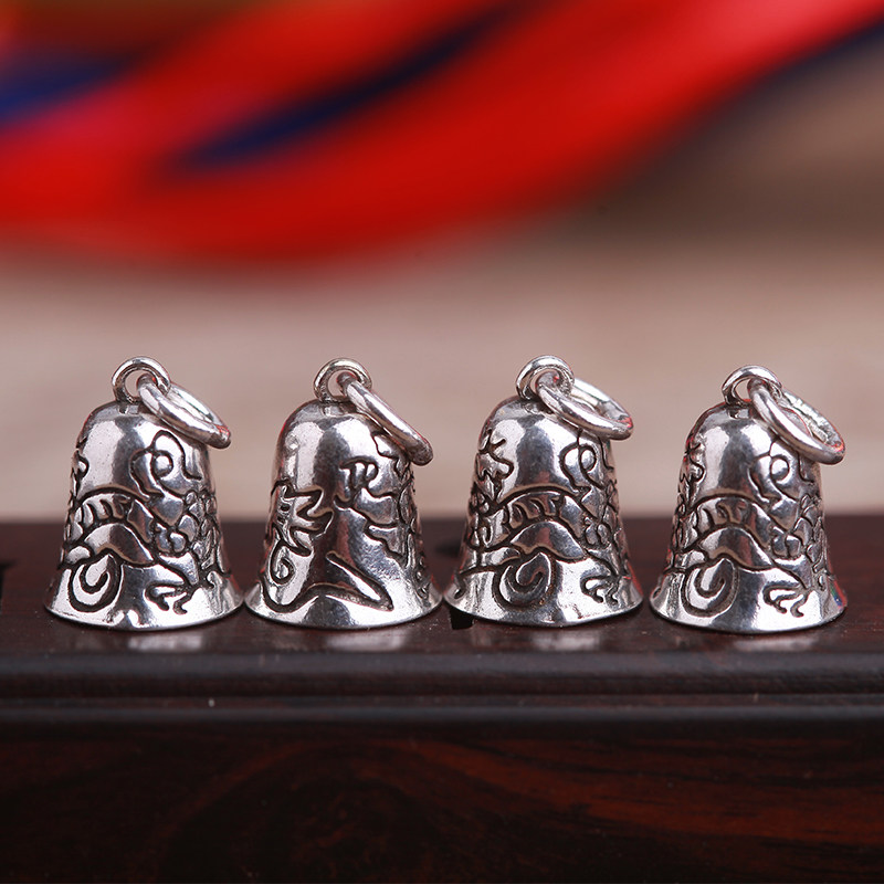 鸡血藤金刚藤缠绳线龙纹铃铛挂坠西藏云南藤镯佛珠diy手工配件