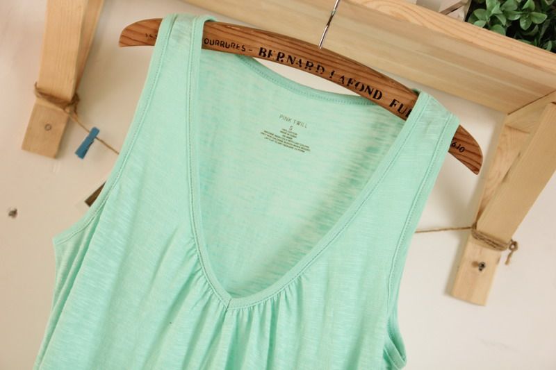 外贸原单春夏装新款欧美单小衫女纯色棉修身打底竹节棉多色背