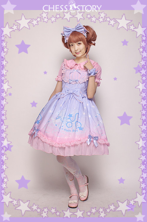 【Dreamy Starry Night】星夜飞马系列渐变星星印花JSK背心裙连衣