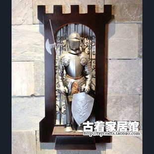 古罗马骑士盔甲/欧式兵人武士/网吧酒吧/书房办公室墙壁挂饰