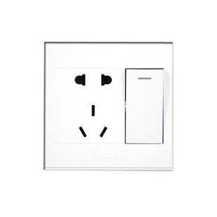 捷鹰86风范象牙白 一开五孔