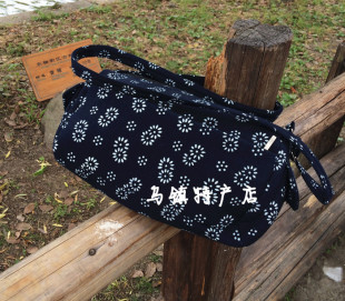 乌镇特色手工蓝印花布单肩包斜挎包女包民族手工艺布包枕头包
