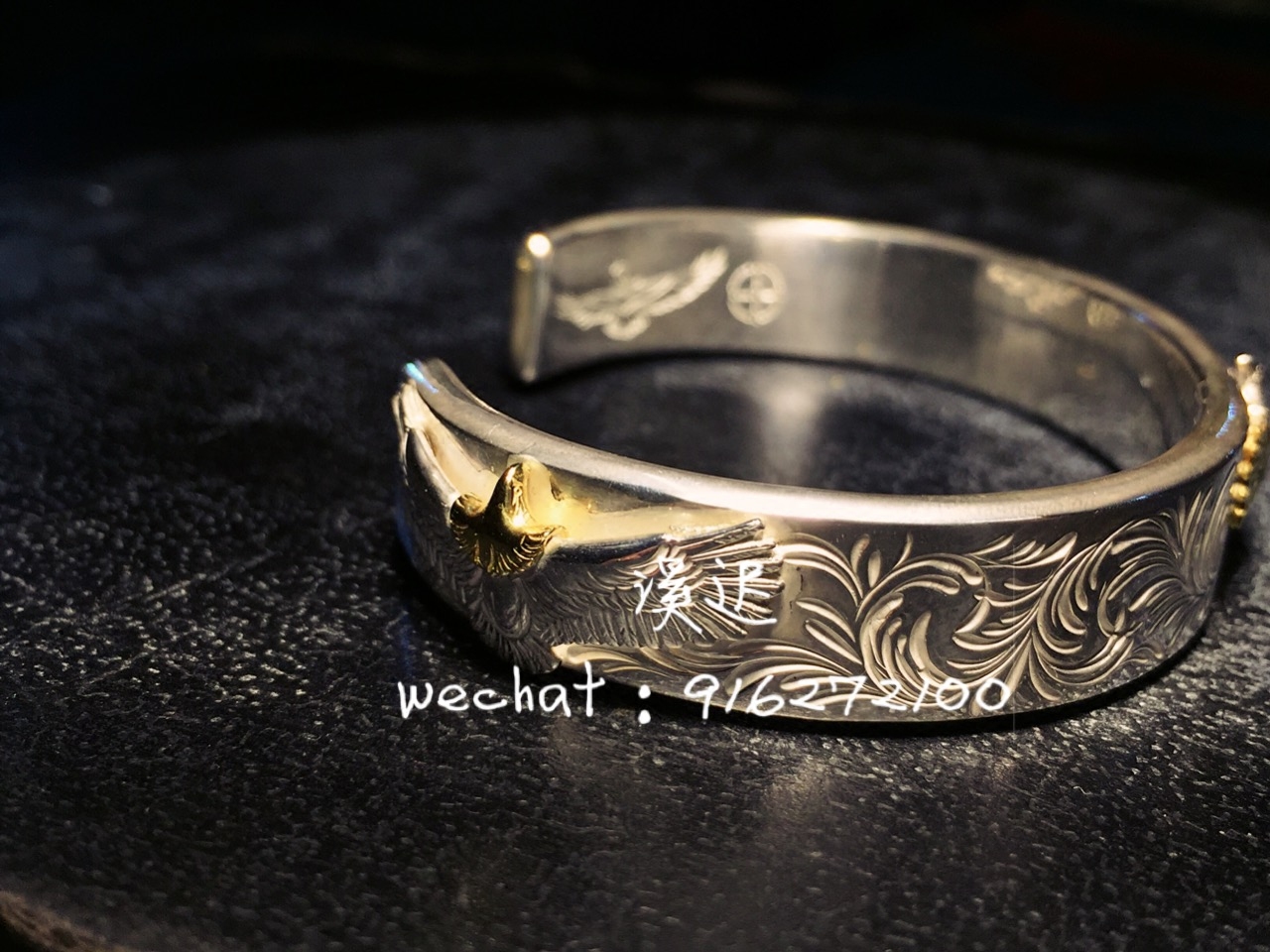 菊地健 mini鹰 三鹰手镯 印地安风格自由鹰纯银唐草手镯