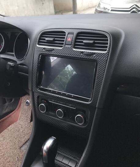 大众 高尔夫6 gti 高6 中控面板内饰成型碳纤维贴纸改装保护贴