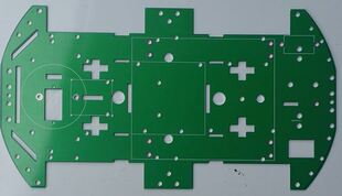 4WD机器人加层面板 绿PCB材质四驱智能小车底盘加层板兼容慧净HJ