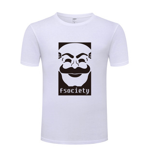 2017新款男式短袖T恤 Mr. Robot 黑客军团 美剧 Banksy Fsociety