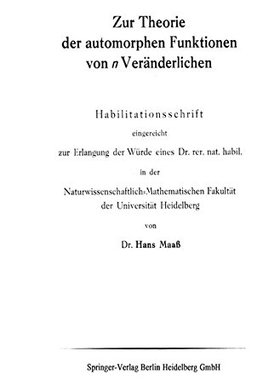 【预订】Zur Theorie Der Automorphen Funktion...